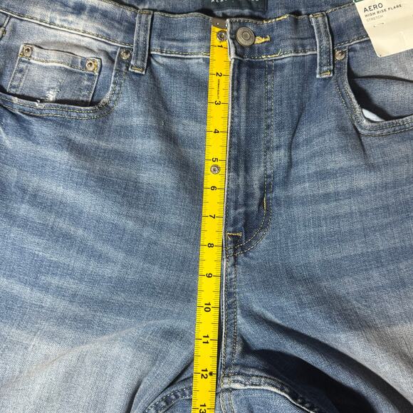 151. AERO NWT Aéropostale High Rise Flare Stretch Size 16R Jeans - Picture 9 of 11